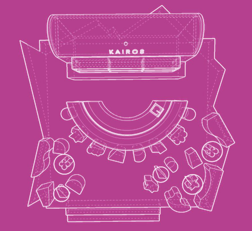 Kairos event layout plan on pink by Gaby Herbosa